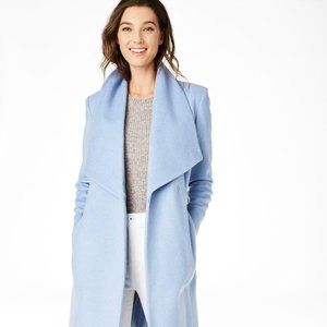 COLE HAAN Signature - Oversized Collar Belted Wrap Coat Size 2 XS Spring Jacket